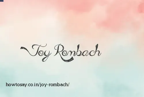 Joy Rombach