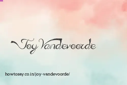 Joy Vandevoorde