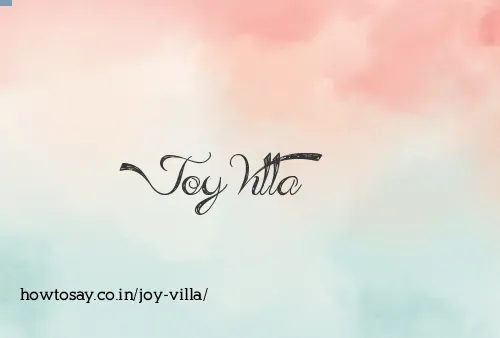 Joy Villa
