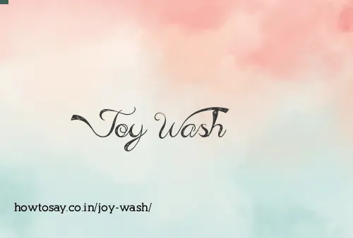 Joy Wash
