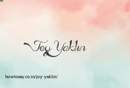 Joy Yaklin