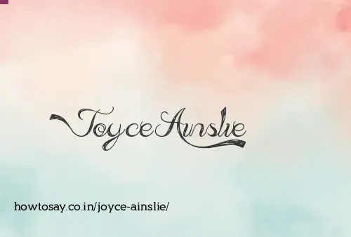Joyce Ainslie