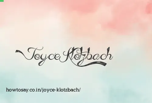 Joyce Klotzbach