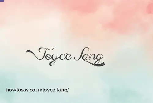 Joyce Lang