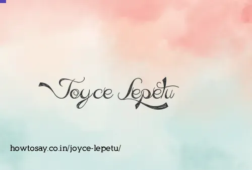 Joyce Lepetu