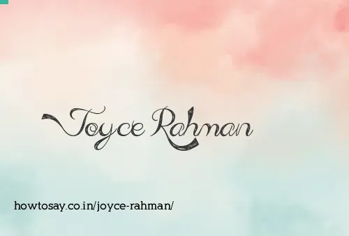 Joyce Rahman