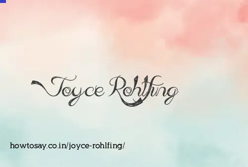 Joyce Rohlfing