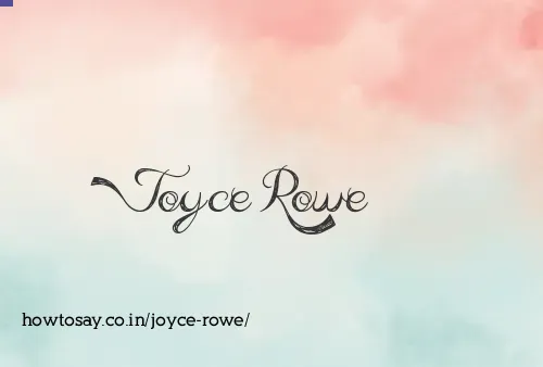 Joyce Rowe