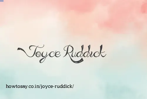 Joyce Ruddick