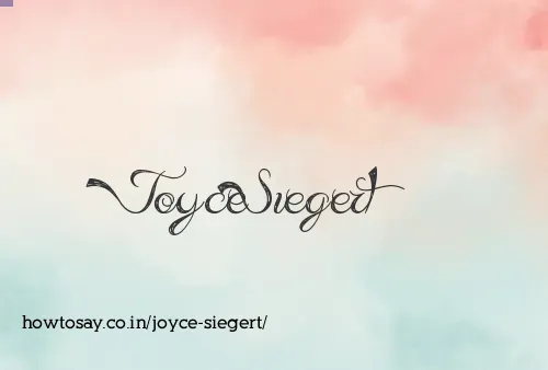 Joyce Siegert