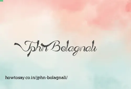 Jphn Bolagnali