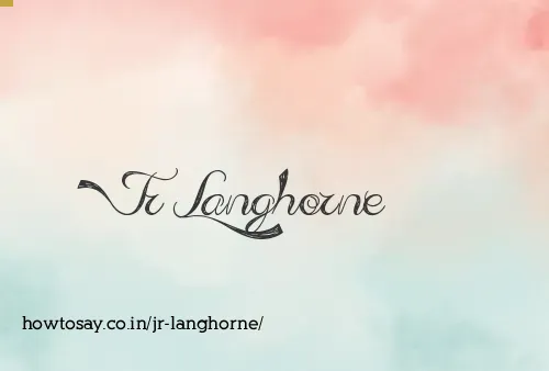 Jr Langhorne