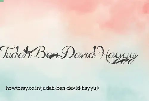 Judah Ben David Hayyuj