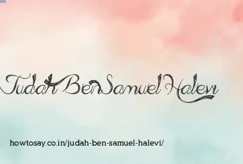 Judah Ben Samuel Halevi