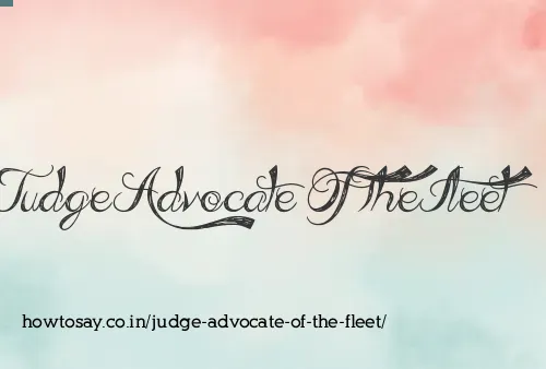 Judge Advocate Of The Fleet