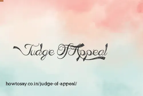 Judge Of Appeal