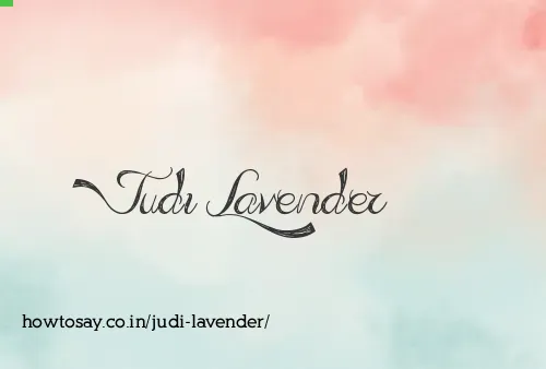 Judi Lavender