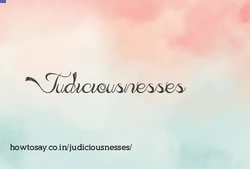 Judiciousnesses