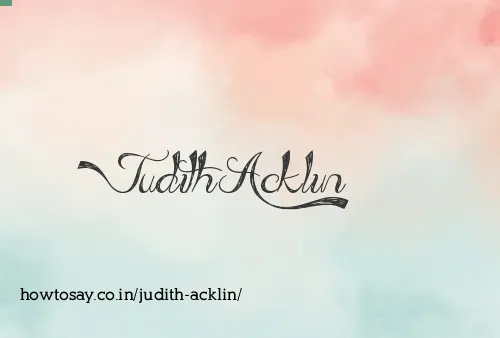 Judith Acklin