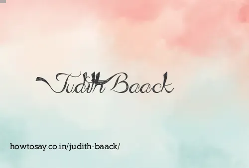 Judith Baack