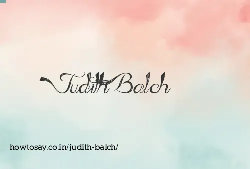 Judith Balch