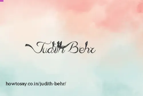 Judith Behr