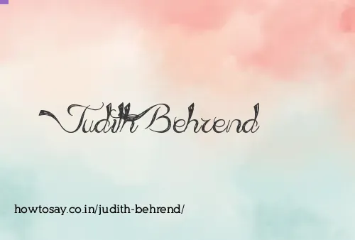 Judith Behrend