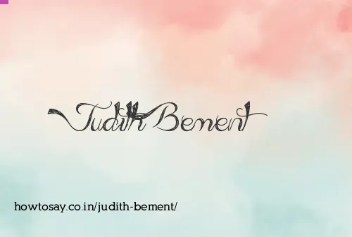 Judith Bement