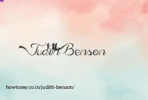 Judith Benson