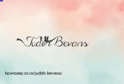 Judith Bevans