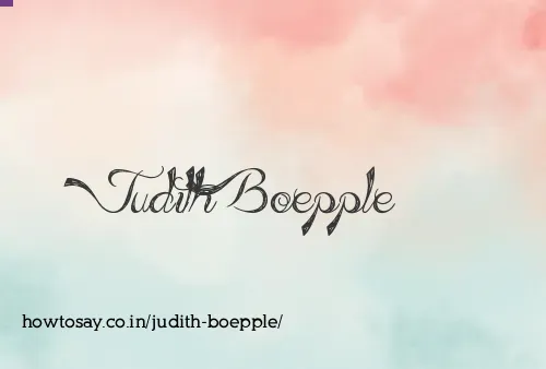 Judith Boepple