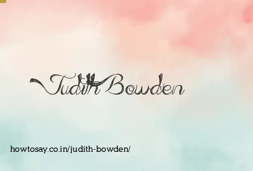 Judith Bowden
