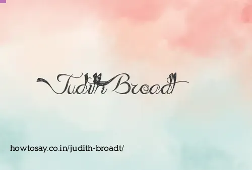 Judith Broadt