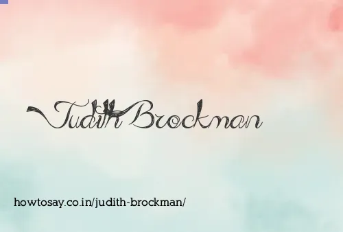 Judith Brockman