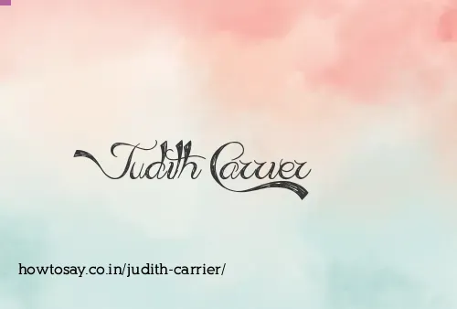 Judith Carrier