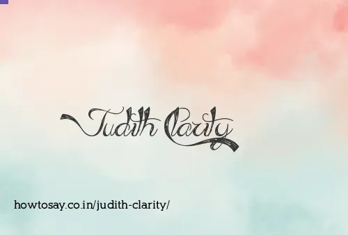 Judith Clarity