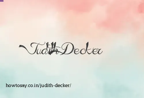 Judith Decker