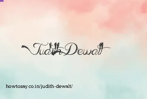 Judith Dewalt