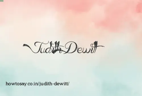 Judith Dewitt