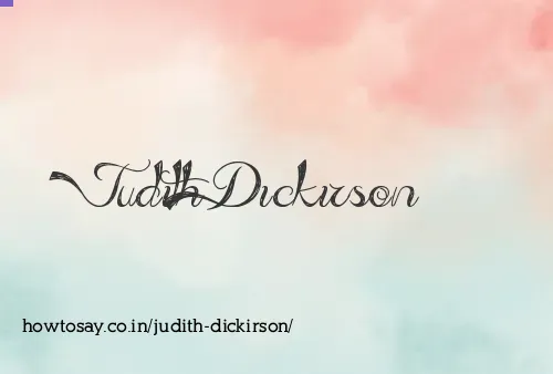 Judith Dickirson