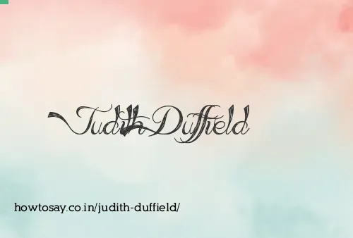 Judith Duffield