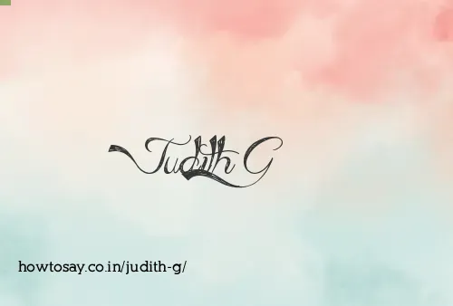 Judith G