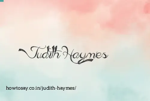 Judith Haymes
