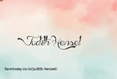 Judith Hensel