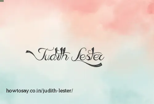 Judith Lester