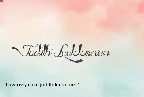 Judith Luukkonen