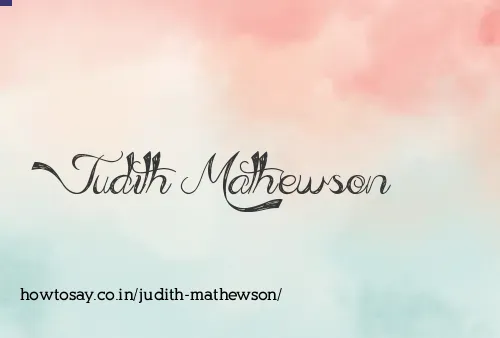 Judith Mathewson