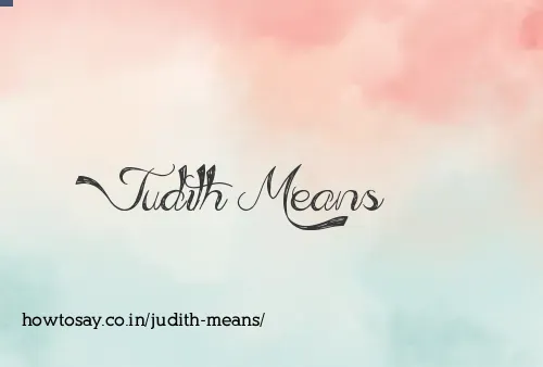 Judith Means