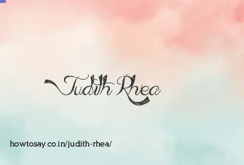 Judith Rhea