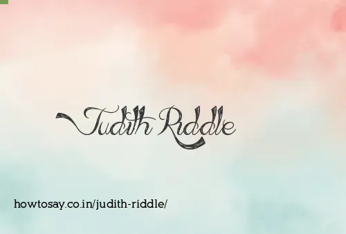 Judith Riddle